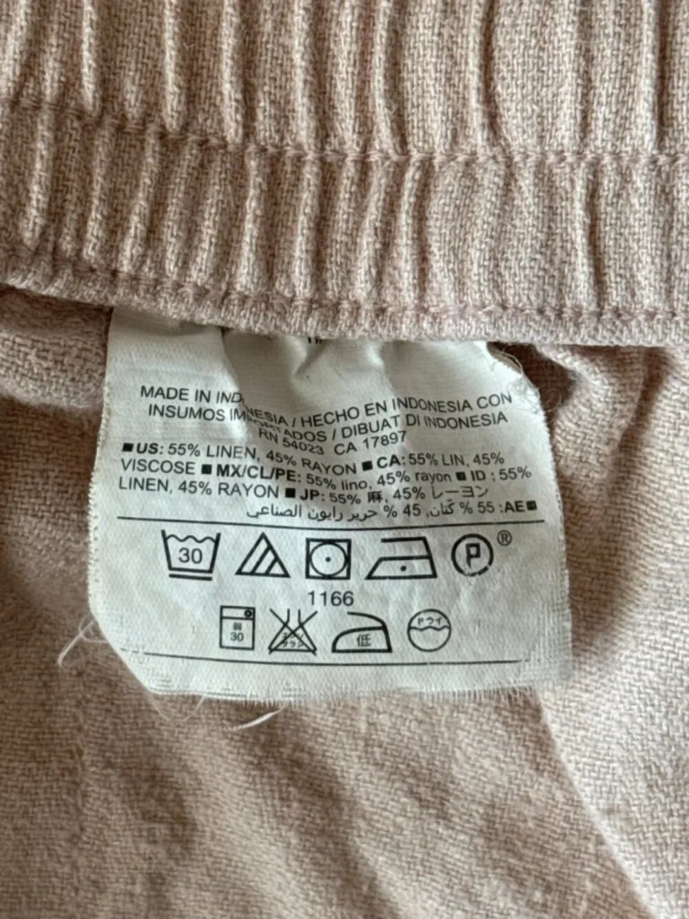 Women's Beige Linen Blend Shorts Size M